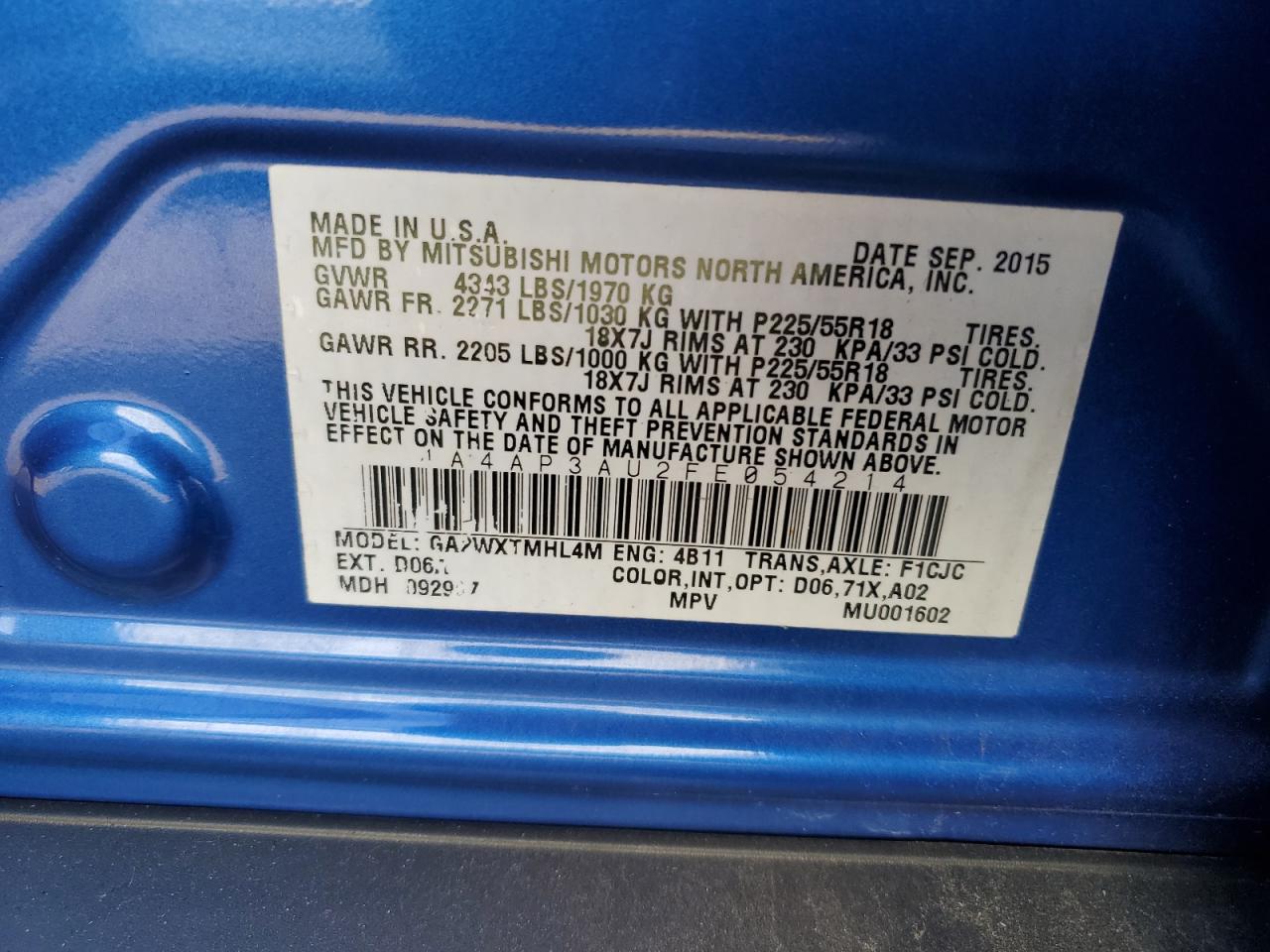 MITSUBISHI OUTLANDER ES