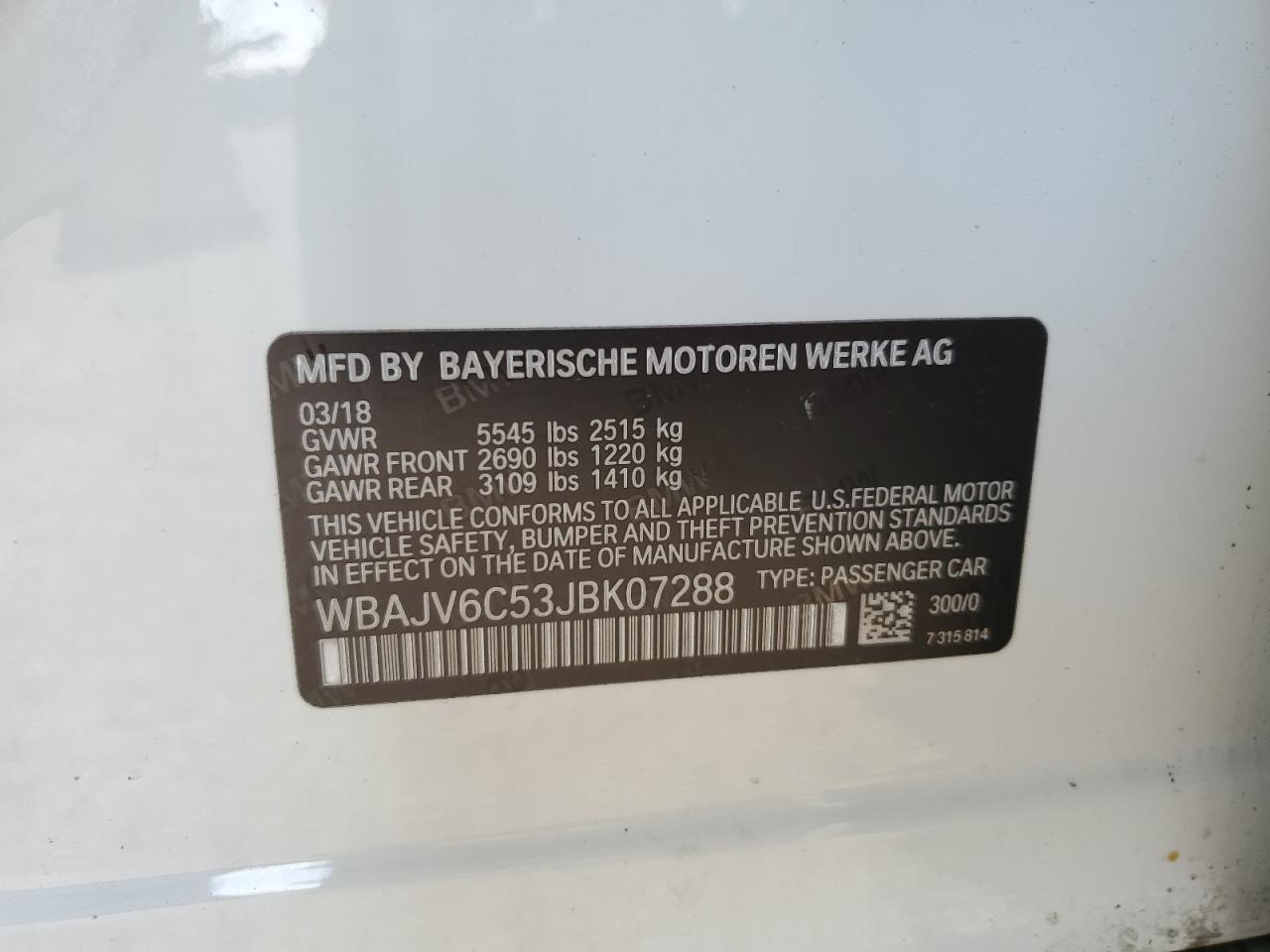 BMW 6 SERIES GT XIGT