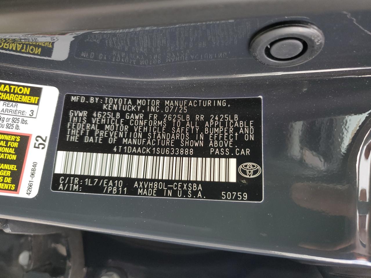 Lot #3316028328 2025 TOYOTA CAMRY XSE