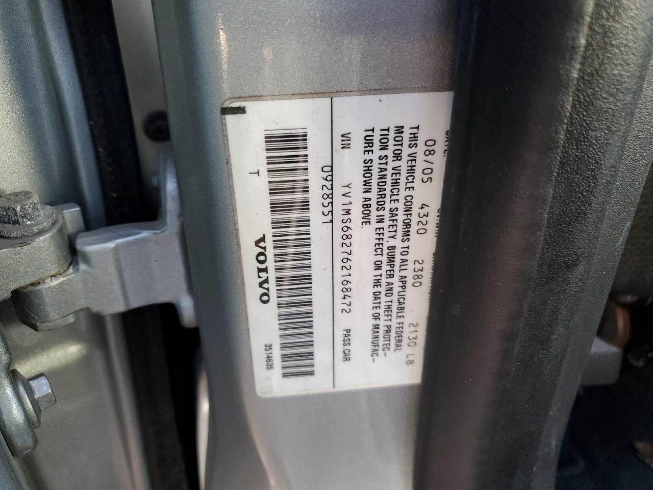 Lot #3290206209 2006 VOLVO S40 T5