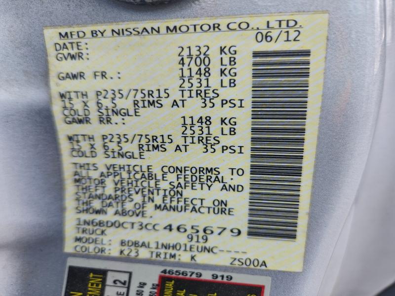 2012 NISSAN FRONTIER S #3301608624