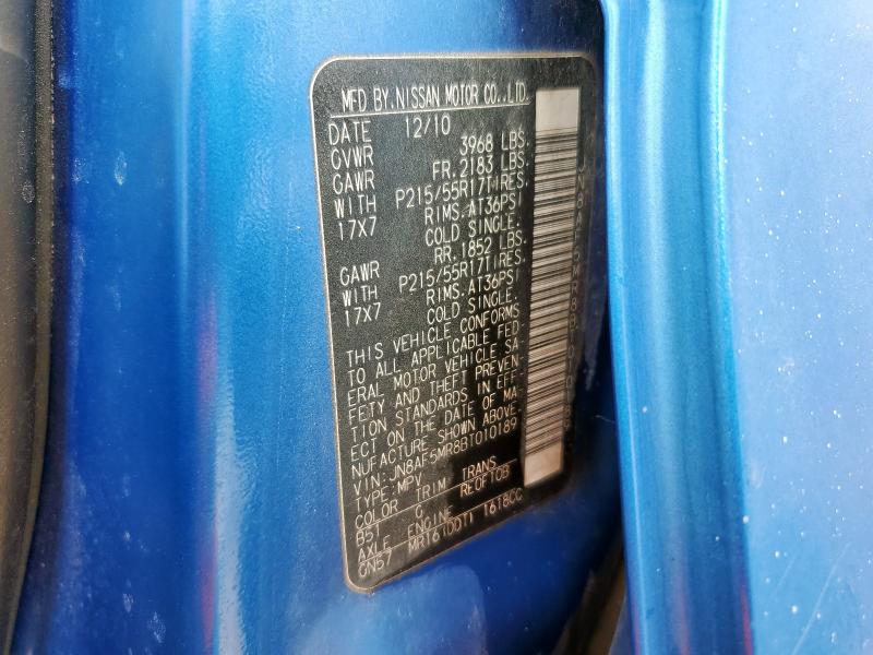 2011 NISSAN JUKE S #3290229235