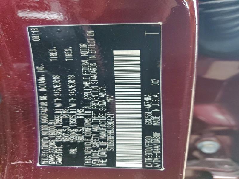 2013 TOYOTA HIGHLANDER #3296358163