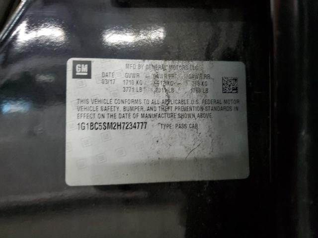 2017 CHEVROLET CRUZE LS - 1G1BC5SM2H7234777