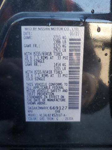 2015 NISSAN PATHFINDER 5N1AR2MN4FC669127