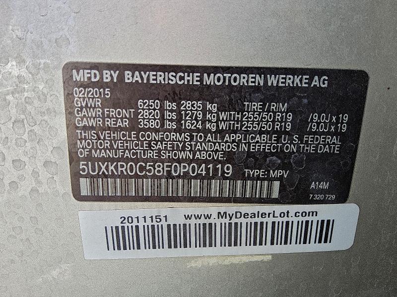 2015 BMW X5 XDRIVE3 #3311550262