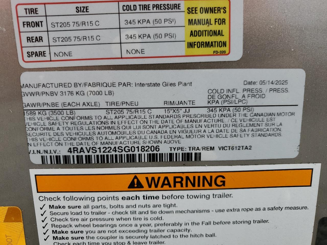 Lot #3283872437 2025 INTERSTATE UNKNOWN
