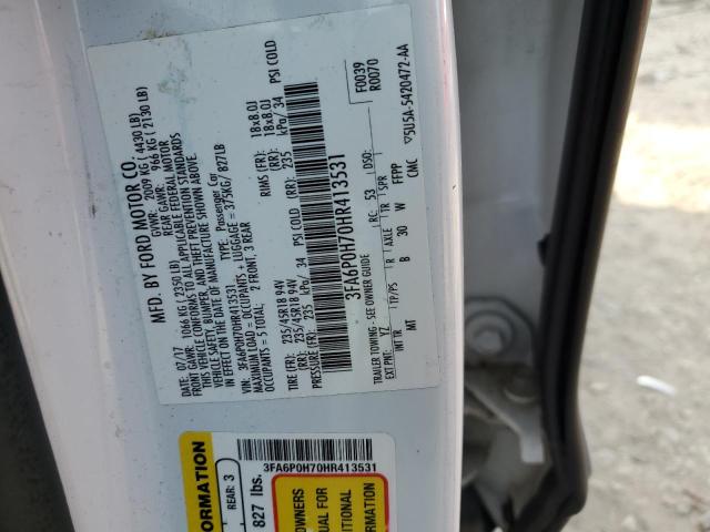 2017 FORD FUSION SE - 3FA6P0H70HR413531