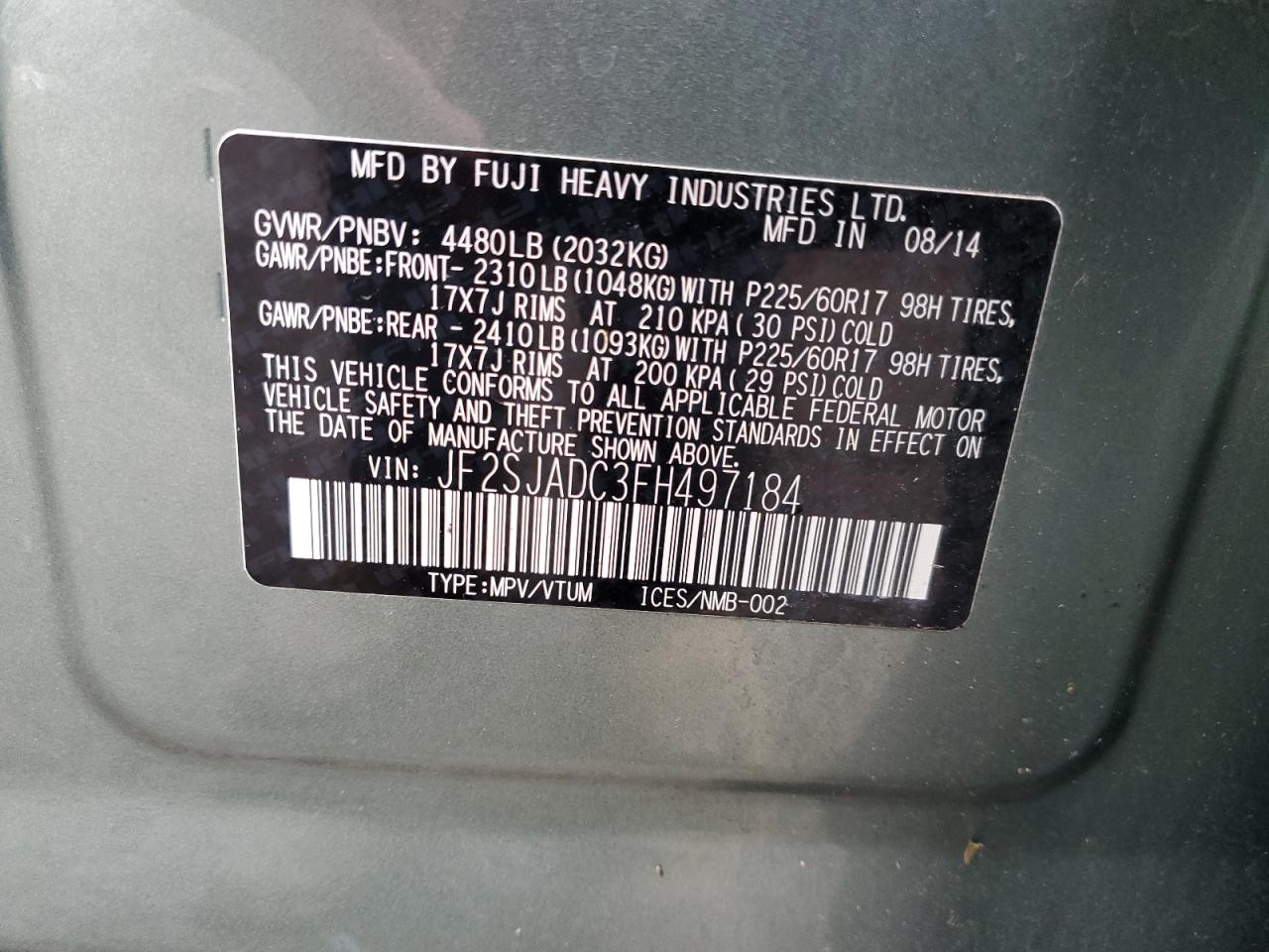 SUBARU FORESTER 2.5I PREMIUM