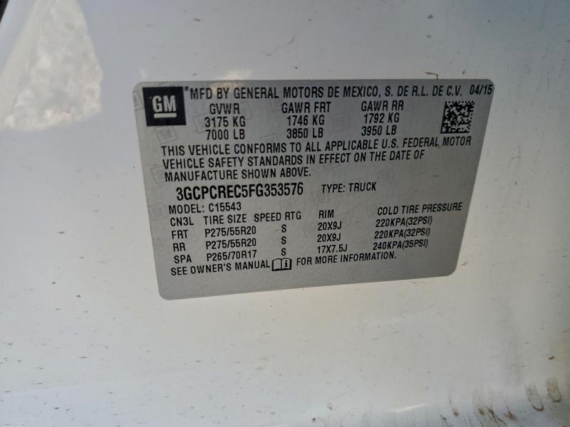 2015 CHEVROLET SILVERADO #3303001638