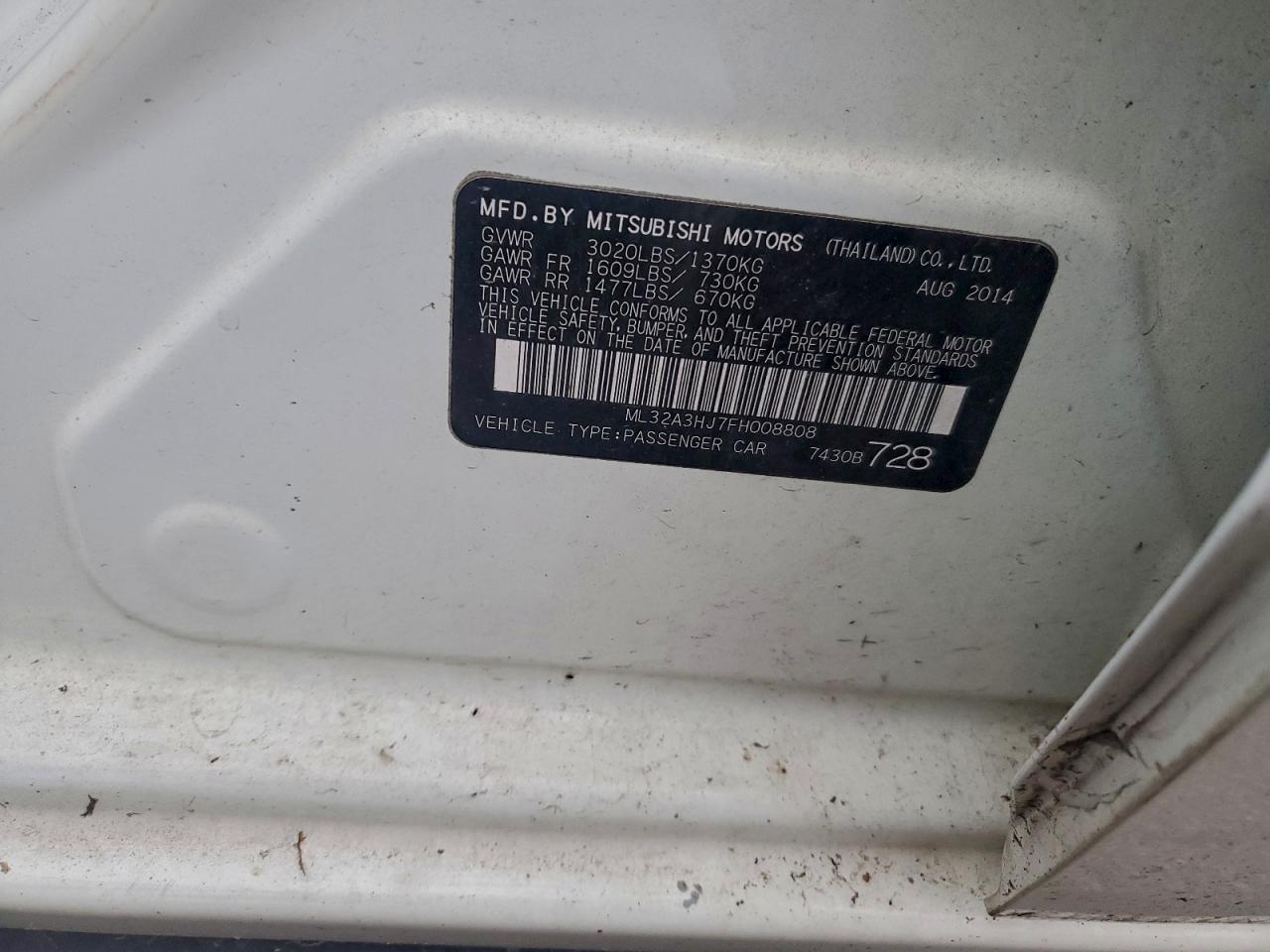 MITSUBISHI MIRAGE DE