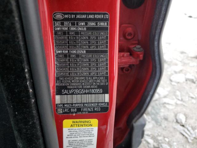 2017 LAND ROVER RANGE ROVE #3283882420