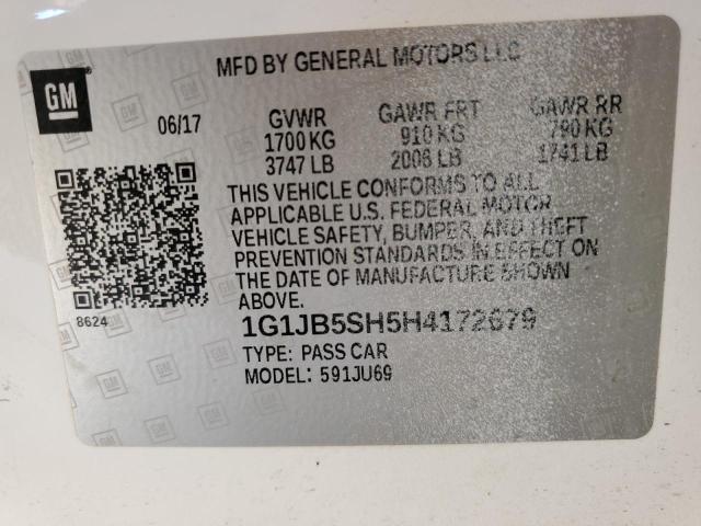 2017 CHEVROLET SONIC LS 1G1JB5SH5H4172679