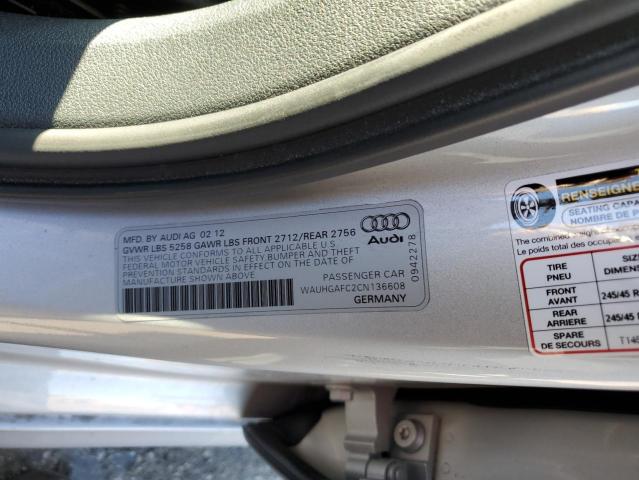 2012 AUDI A6 PRESTIG #3302904979