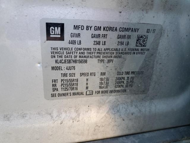 2017 BUICK ENCORE PRE - KL4CJESB7HB156598