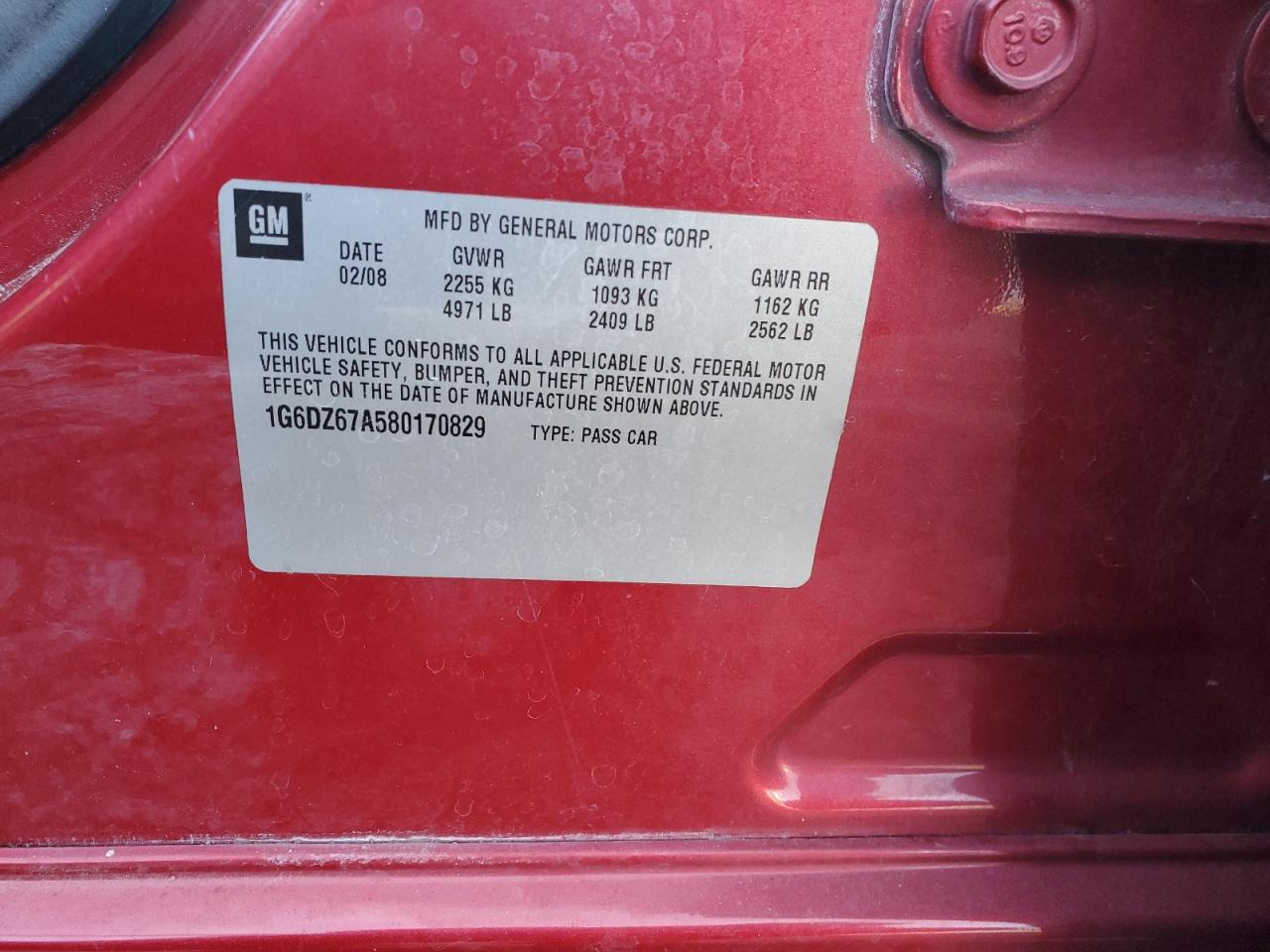 Lot #3285750688 2008 CADILLAC STS