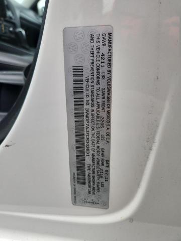 2012 VOLKSWAGEN JETTA SE - 3VWDP7AJ7CM303031