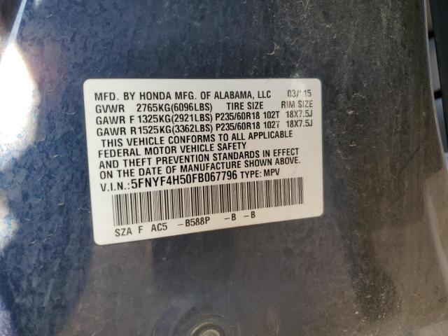 2015 HONDA PILOT EXL #3296929822