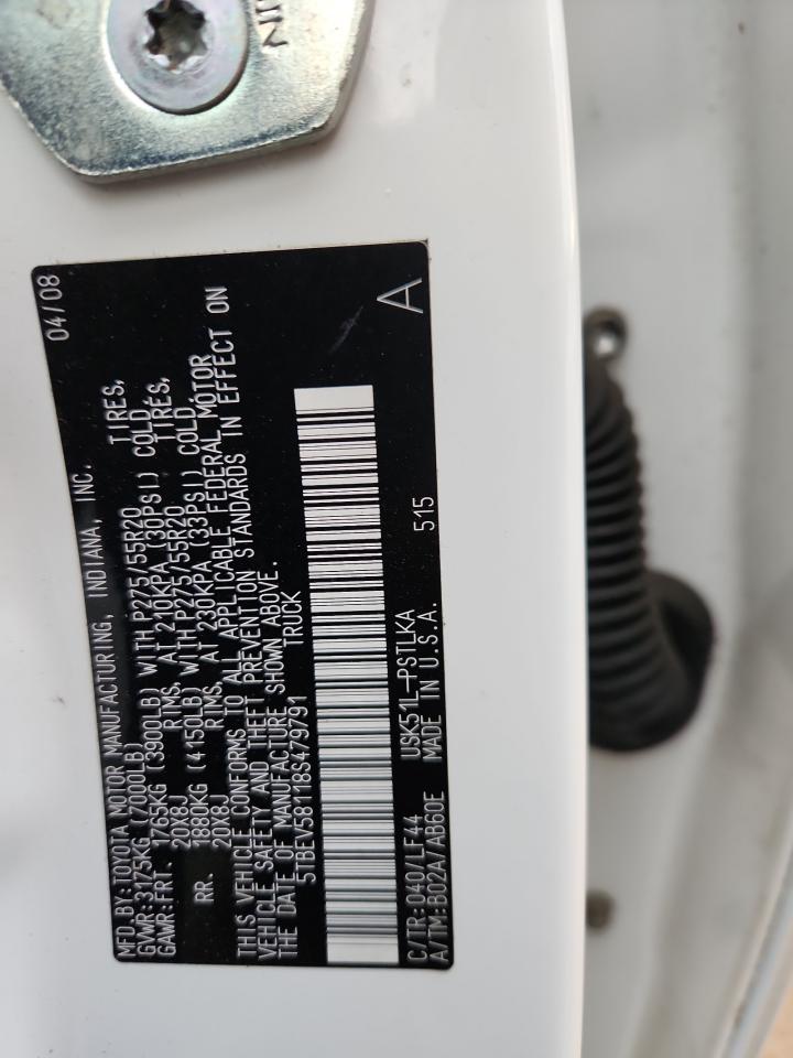 Lot #3283975798 2008 TOYOTA TUNDRA CRE