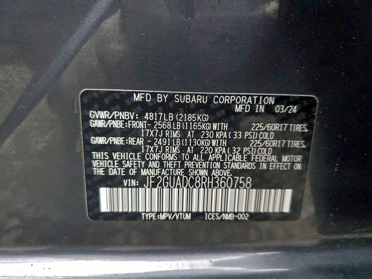 SUBARU CROSSTREK PREMIUM