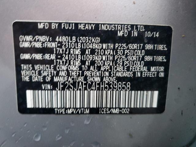 2015 SUBARU FORESTER 2 #3306751976