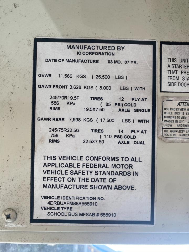 Lot #3287484009 2008 IC CORPORATION 3000