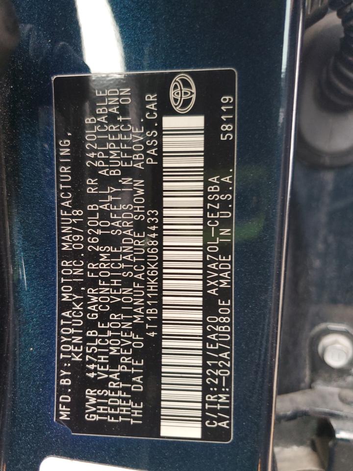 Lot #3317069982 2019 TOYOTA CAMRY L