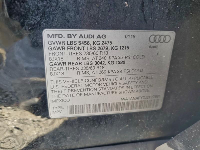 2018 AUDI Q5 PREMIUM #3301691630