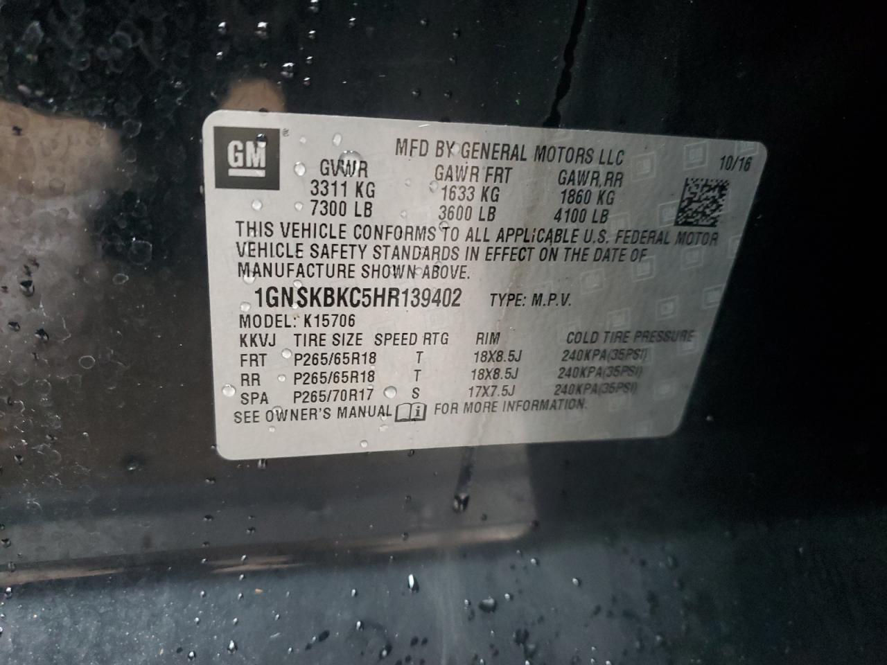 CHEVROLET TAHOE K1500 LT