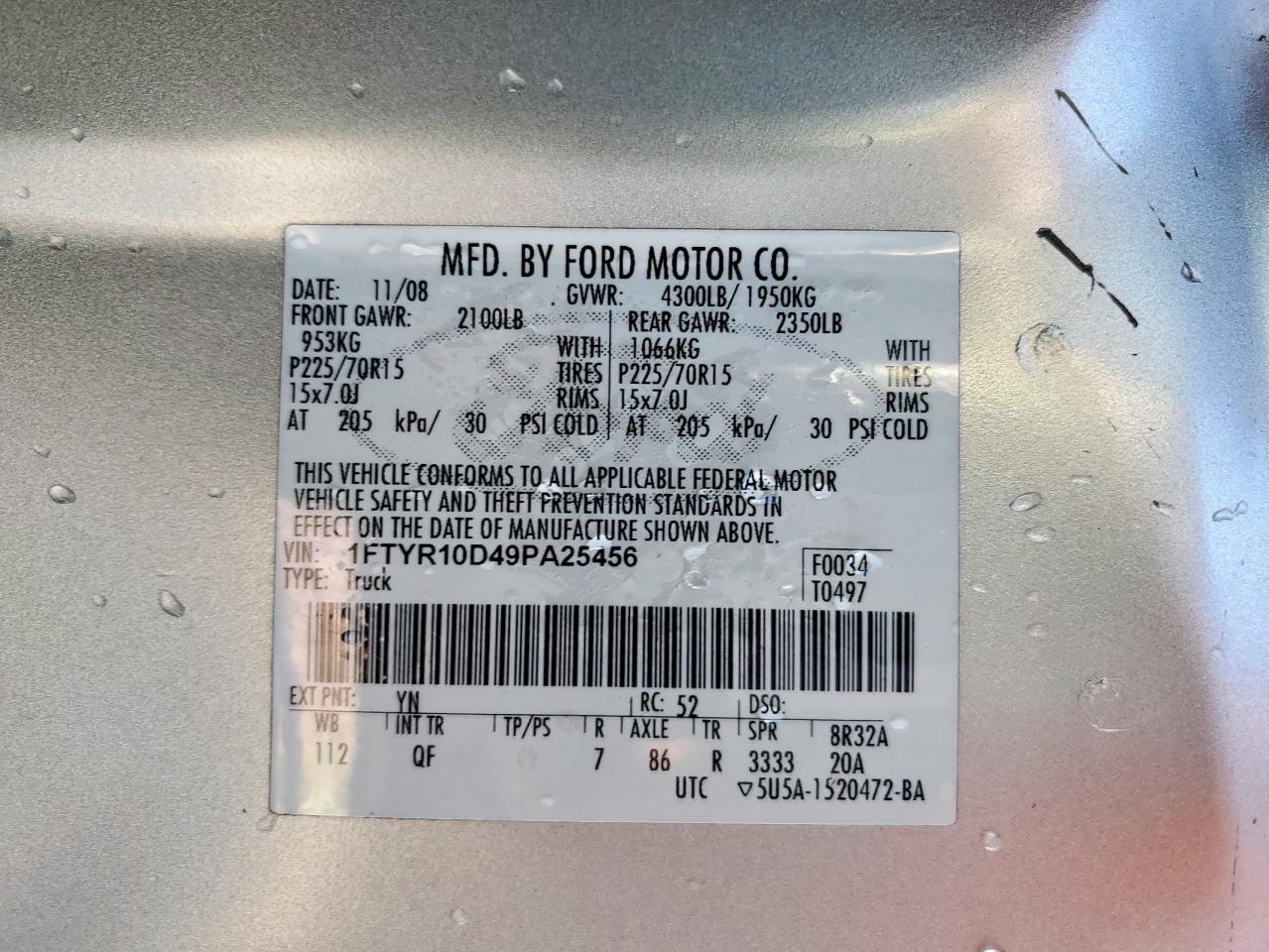 Lot #3285687672 2009 FORD RANGER