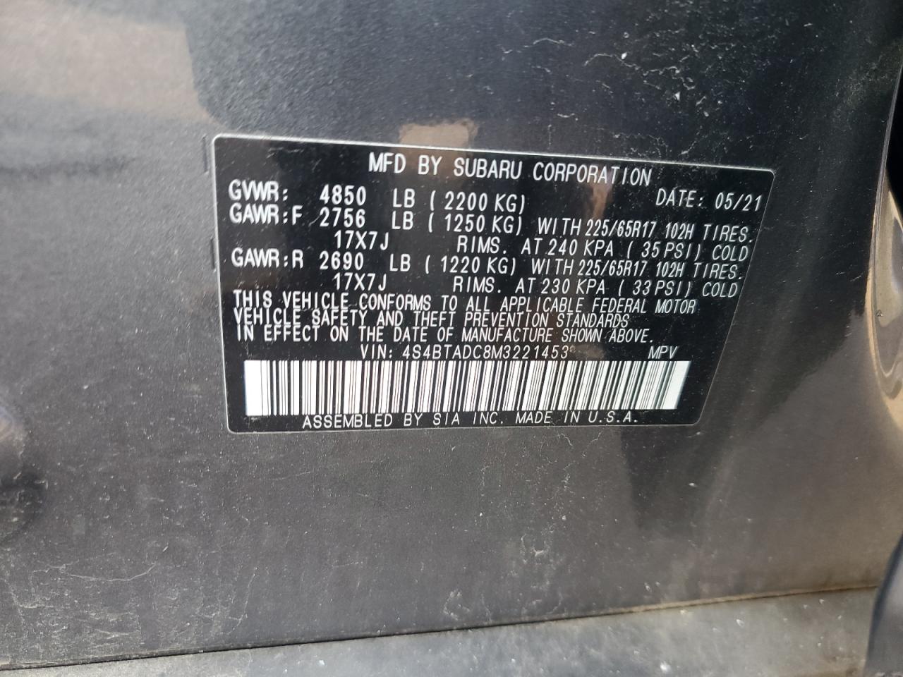 SUBARU OUTBACK PREMIUM