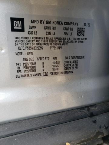 2021 CHEVROLET TRAX 1LT #3296283459