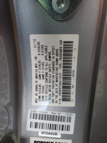 2016 HONDA ACCORD LX #3297443196