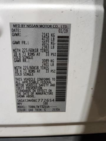 2019 NISSAN ROGUE S #3310330952