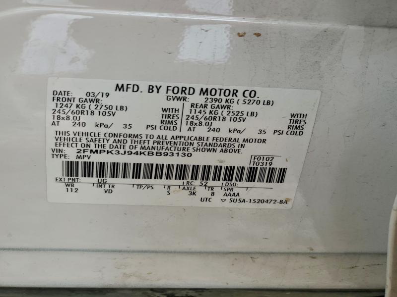 2019 FORD EDGE SEL #3304966960