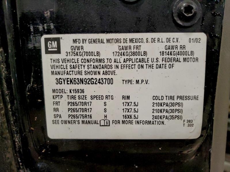 2002 CADILLAC ESCALADE E #3302773364