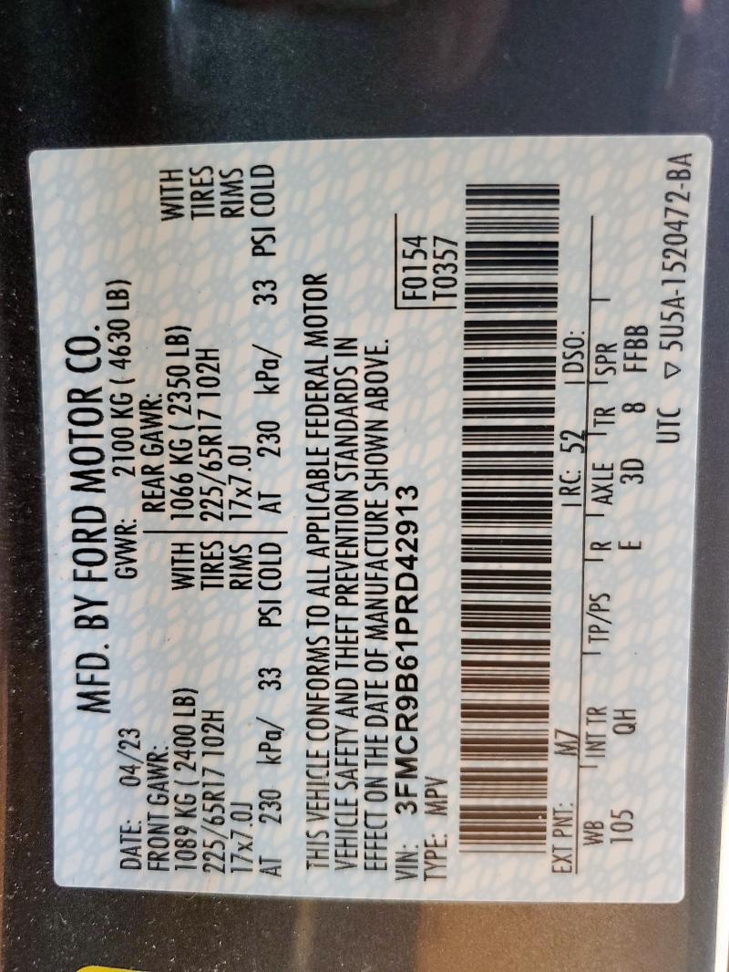 2023 FORD BRONCO SPO #3303939702