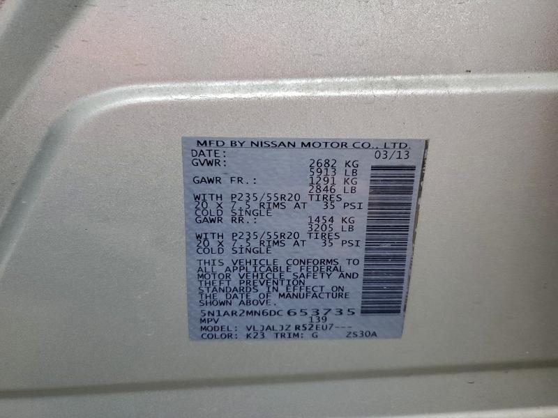 2013 NISSAN PATHFINDER #3301588633