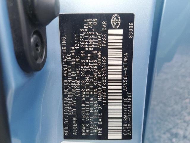 2012 TOYOTA CAMRY BASE #3308456310