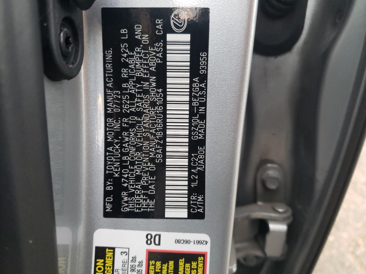 Lot #3304544434 2024 LEXUS ES 350 BAS