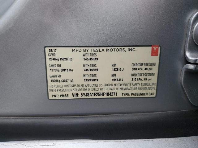 2017 TESLA MODEL S #3286895221