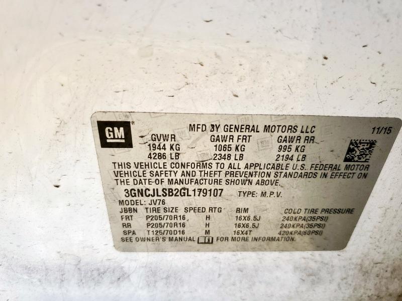 2016 CHEVROLET TRAX 1LT - 3GNCJLSB2GL179107