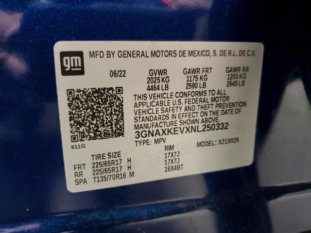 2022 CHEVROLET EQUINOX LT #3310438328