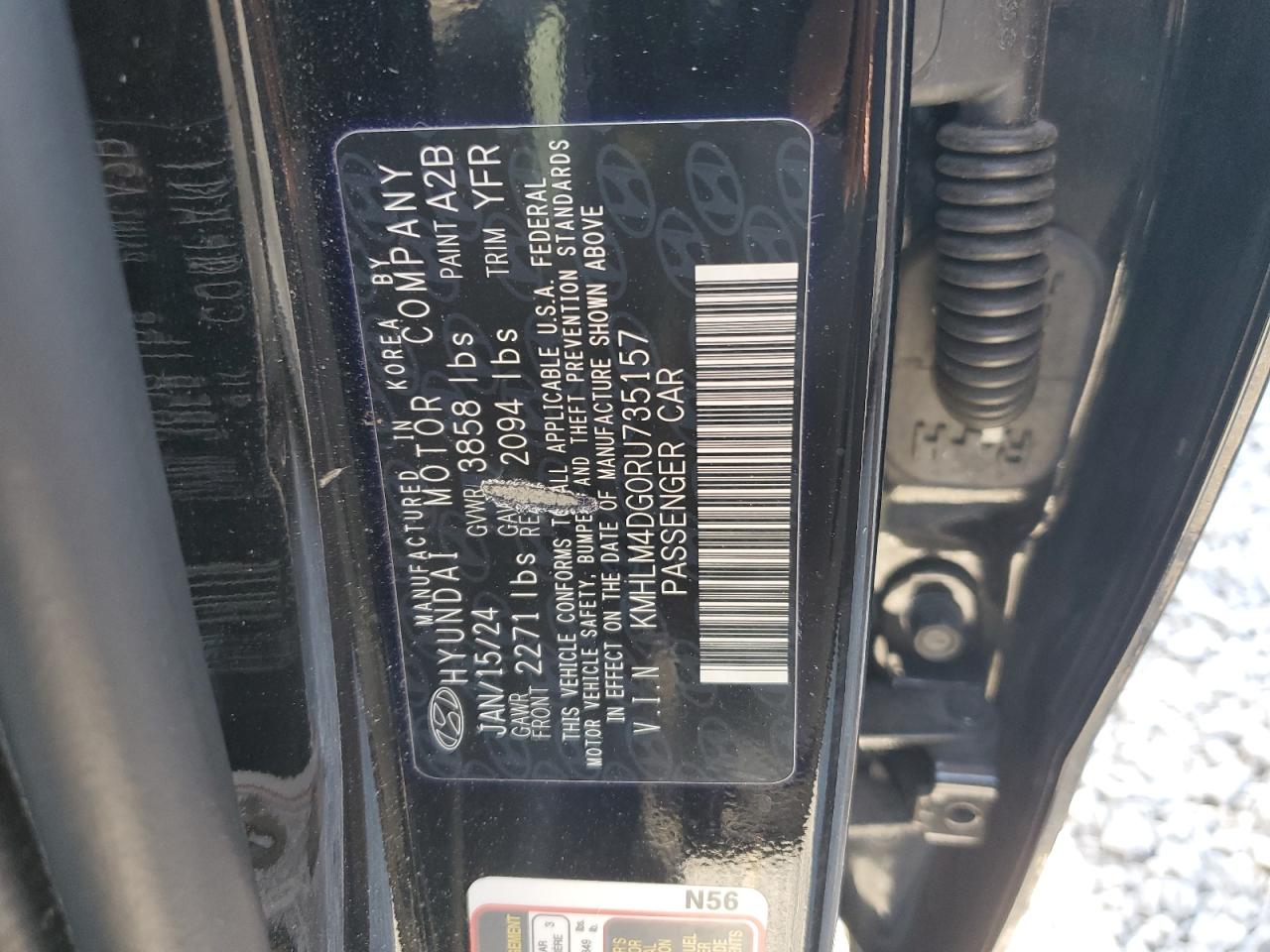 Lot #3298107136 2024 HYUNDAI ELANTRA SE