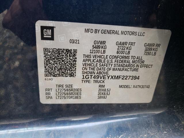 2021 GMC SIERRA K35 #3311816185