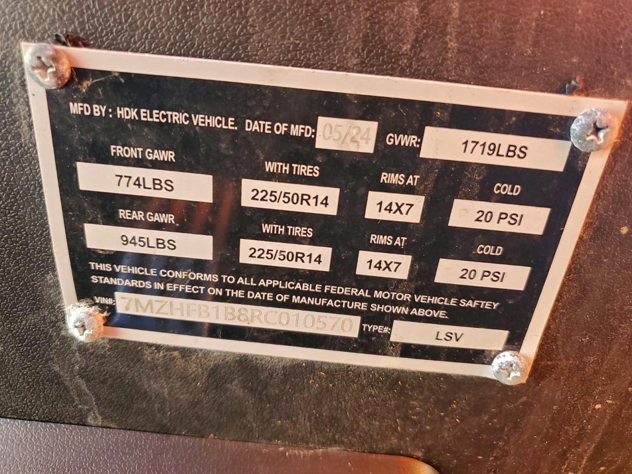 Lot #3302878922 2024 OTHER GOLF CART