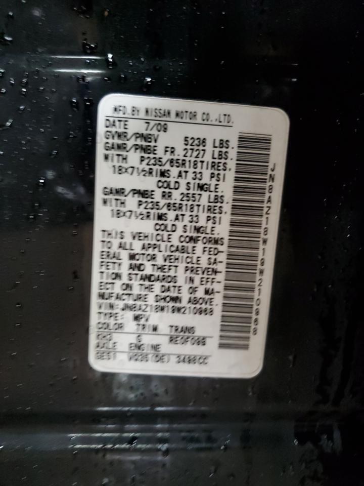 Lot #3298195044 2009 NISSAN MURANO S