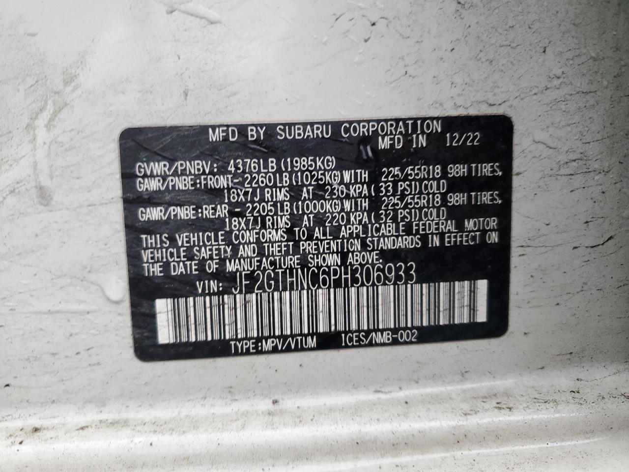 SUBARU CROSSTREK LIMITED