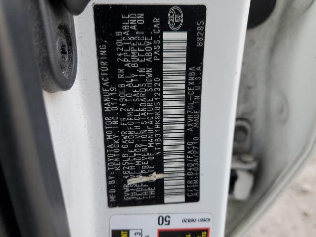 2019 TOYOTA CAMRY LE #3304670979