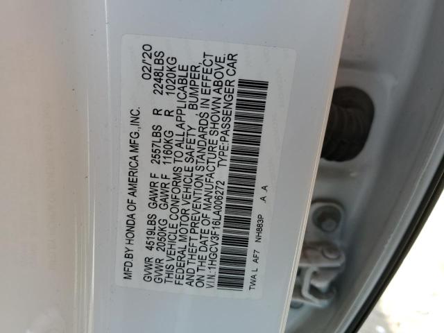 2020 HONDA ACCORD HYB - 1HGCV3F16LA006272